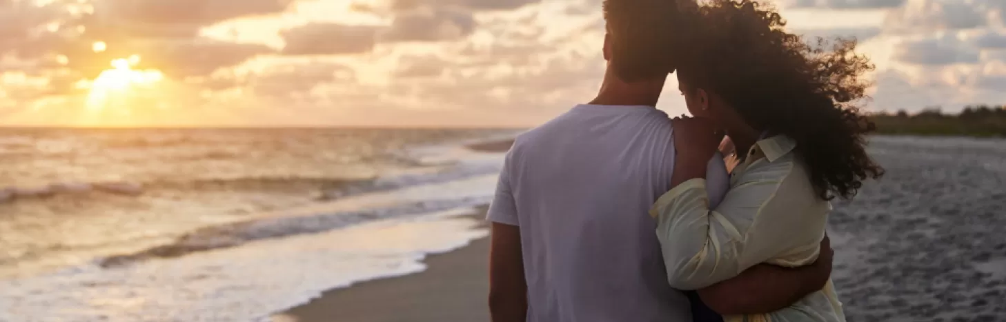 Couple enjoying Bowman's Beach